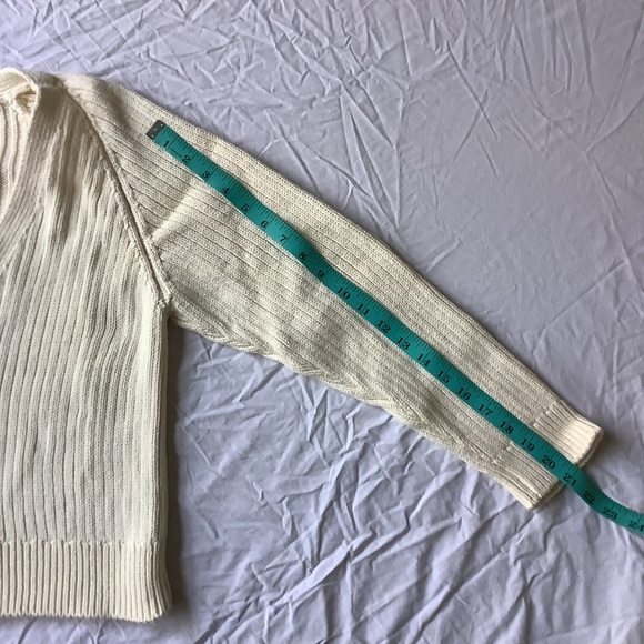 Emerson Fry Rib Knit V Neck Cardigan - Ivory - Picture 7 of 12